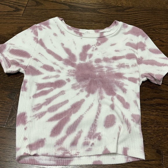 Garage- (Stormi Tee) pink and white tie die tee shirt - Picture 1 of 3